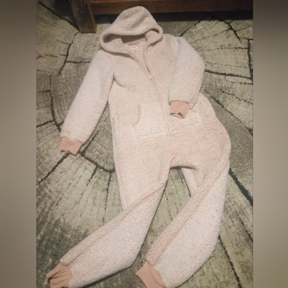 VS PINK Sherpa One Piece Pajamas